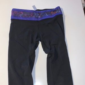 Ivivva Size 14(L-XL) girls leggings reversible black